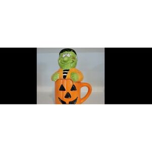 Frankenstein Mug Pumpkin Jack O Lantern Cup Halloween Décor 7 X 4 5